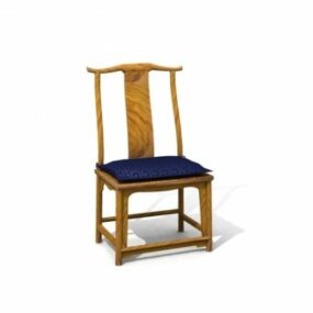 Single Chinese Chair Wood Frame 3d model