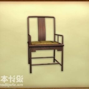Old Chinese Chair Wood Frame 3d model