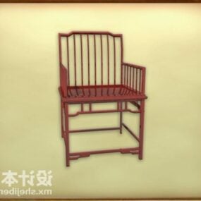 Antique Wood Chair Chinese Vintage Chair 3d model