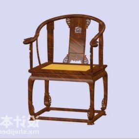 Wood Chair Carved Frame 3d model