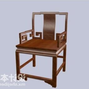 Meubles de chaise chinoise en bois rouge modèle 3D