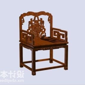 Cadeira de escultura em móveis chineses modelo 3D