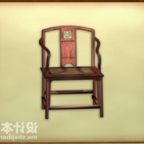 Vieille chaise en bois meuble chinois modèle 3D