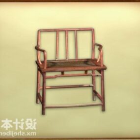 Chaise en bois de style chinois modèle 3D