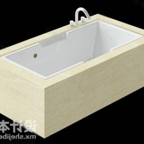 Modelo 3d sanitario de bañera moderna simple