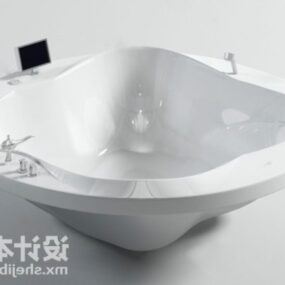 Modelo 3d de estilo XNUMXd de canto sanitário de banheira moderna