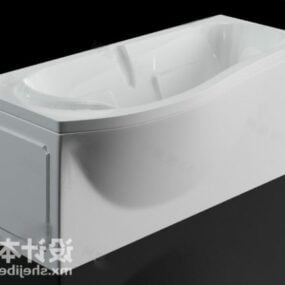 Modelo 3d sanitario de bañera de cerámica blanca moderna
