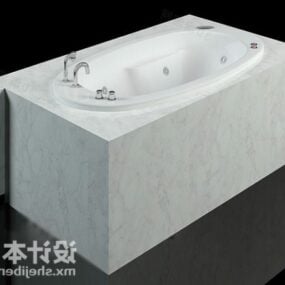 Moderne stenen badkuip sanitair 3D-model