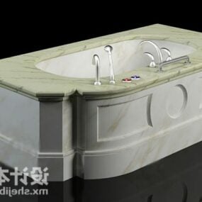 3D model mramorového nábytku do vany