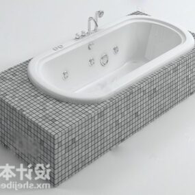 Mosaic Base Bathtub Furniture 3d model