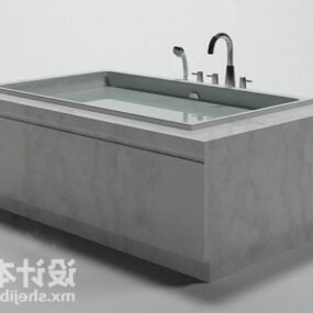 混凝土浴缸家具3d模型