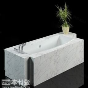 家用大理石浴缸家具3d模型