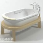 Bathtub Furniture With Wood Stand