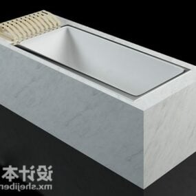 Modelo 3d de material de mármore para banheira