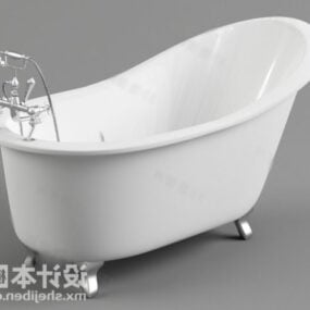Modern Bathtub With Sink And Cabinet 3d model