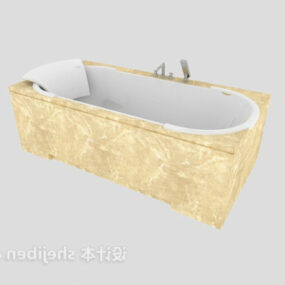 3D-Modell der Badewanne mit Marmorsockel