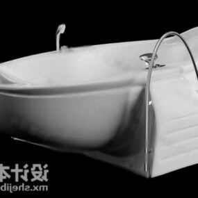 Вигнута ванна біла кераміка 3d модель