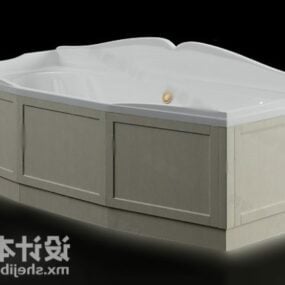 Corner Bathtub With Decor Base 3d model