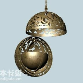 Drum Shaded Ceiling Lamp 3d model