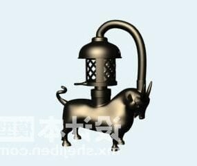 Chinese Tableware Statue Decoration 3d model