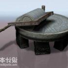 Plaque de cercle en bronze chinois