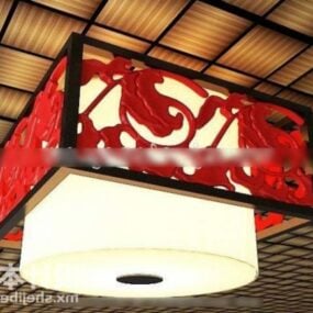 Vintage Hotelowa lampa stołowa Klosz kwiatowy Model 3D