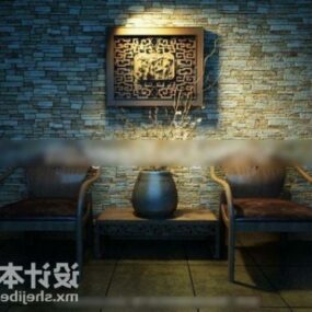 Chinese Side Chair Furniture 3d model