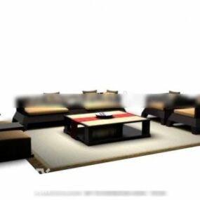 Living Room Sofa Set Furniture 3d model