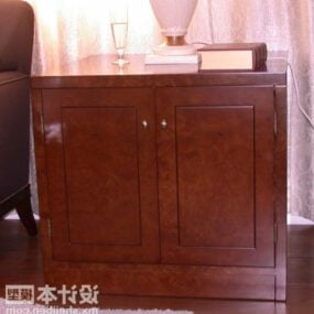 Bedside Table Vintage Chinese Syle 3d model