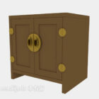 Low Cabinet With Brass Hinge