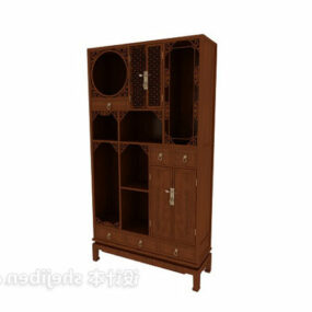 Tv Cabinet With Wall Background 3d model