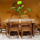 Chinese table and chair combination 3d model .