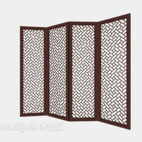 Chinese Screen Frame Wood Pattern 3d model