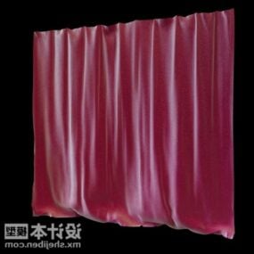 Pink Velvet Curtain 3d model