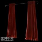 Red Velvet Curtain Indoor Furniture