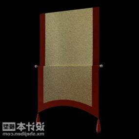 Textile Curtain For Bedroom 3d model