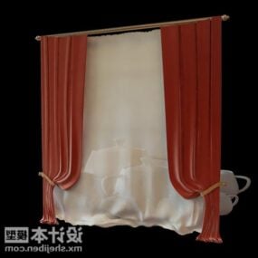 European Curtain Textile Furniture 3D-malli