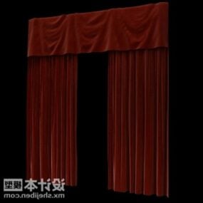 Theater Velvet Curtain Textile Furniture 3d model