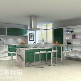 مدل سه بعدی کابینت تخت آشپزخانه ایده