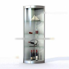 Glass Wine Cabinet Furniture 3d model