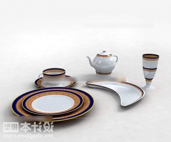 Tableware With Dish Plate Pot