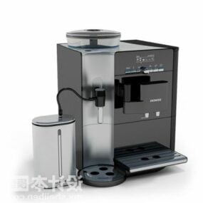 Musta kahvinkeitin keittiötarvikkeet 3D-malli