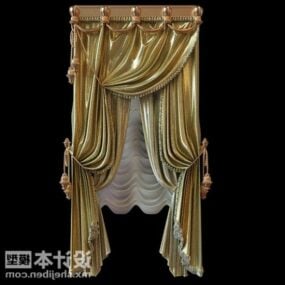 Window Roll Curtain Textile Material 3d model