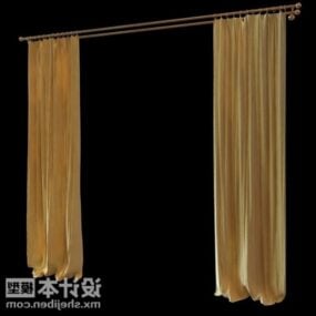 Yellow Curtain Realistic 3d model