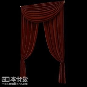 Window Roll Curtain Textile Material 3d model