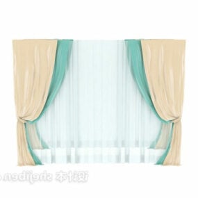 Home Curtain Three Layers 3d model