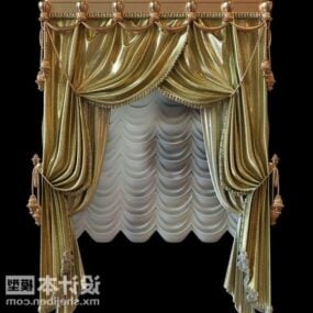 Modelo 3d de cortina luxuosa