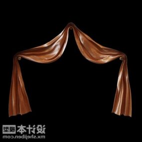 Velvet Curtain Realistic Furniture 3d μοντέλο