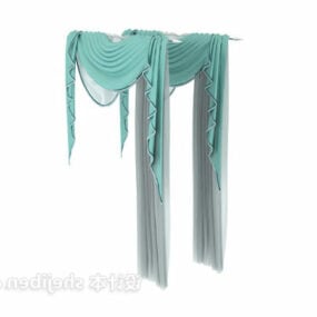 Old Curtain Collapsed 3d model
