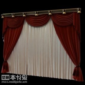 Theater Curtain Red Velvet 3d model